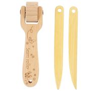 FOMIYES Rodillo de Costura para Acolchado 3 Piezas, Juego Manual Rueda de Presión y Hueso de Prensado de Bambú, Herramienta Práctica para Tapicería y Decoración del Hogar