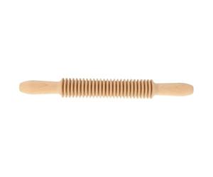 FOMIYES Rodillo de Masa de Madera para Pasta Espagueti Textura Enrejada 4 Mm, Cortador de Fideos Manual para Cocina, Herramienta Multiusos para Amasar y Hacer Pasta Artesanal