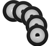 FOMIYES Rodillo de presión para reproductores de audio, set de 5 piezas de plástico negro, resistente y duradero, indicado para la sustitución en grabadoras de cassette y vídeo