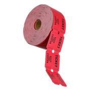 FOMIYES Rollo de 2000 Billetes de Rifa Rojos para Eventos y Sorteos, Papel Numerado para Actividades, Adecuado para Fiestas, Carnavales y Centros Comerciales, Entradas Prácticas