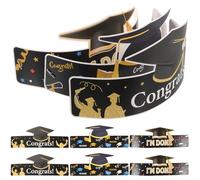 FOMIYES Sombrero de Graduación de Papel Birretes de Graduación 9 Pcs DIY Ligero Graduados Ceremonia Escolar