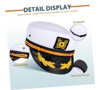 FOMIYES Sombrero Marinero Blanco Ajustable de Poliéster con Ala Ancha para Protección Solar Accesorio Náutico para Adultos para Disfraces y Navegación