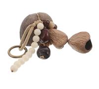 FOMIYES Sonajero Africano Artesanal de Cáscara de Nuez, Instrumento de Percusión Manual para Yoga Rítmico y Terapias de Sonido, Portátil y Fácil de Transportar