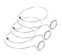 FOMIYES Soporte de Lupa de Metal para Reparación de Gafas de Reloj, Círculo de Fijación Ajustable en Hierro Color Plata, 3 Piezas para Tienda de Reparación de Relojes