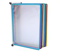 FOMIYES Soporte de Pared para Documentos A4 10 Bolsillos Expositor Colgante de Archivos de Hierro y PVC Organizador de Oficina y Escuela para Folletos y Revistas Estante de