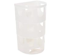 FOMIYES Soporte Dispensador de Bolsas de Plástico Hogar 15 Orificios, Estante de Almacenamiento Ecológico de Color Claro para Organizar Bolsas de Basura y Reciclaje en Cocina