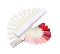 FOMIYES Soporte Exhibidor de Uñas Tarjetas de Colores 24 Tonos en Material Ecológico para Practicar Técnicas de Manicura en Salones
