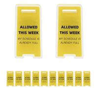 FOMIYES Soporte para Notas Creativo de Escritorio 12 Piezas Señales de Precaución Sobreestimulada Clips Estéticos de Acrílico para Oficina y Agenda Sujetapapeles Funcional para