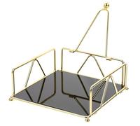 FOMIYES Soporte para Pañuelos de Metal Base Acrílica, Servilletero Hueco para Uso en Comedor y Oficina