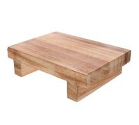 FOMIYES Taburete Reposapiés Antideslizante para Adultos, Madera Natural para Mesita de Noche y Escritorio, Uso en Casa y Oficina