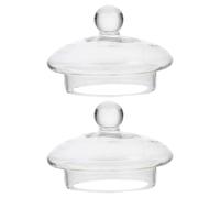 FOMIYES Tapa de Repuesto para Tetera de Vidrio Transparente, 7,5 Cm, Compatible Teteras de 600 Ml, 2 Piezas, Accesorio de Cocina para Reemplazo y Uso Diario