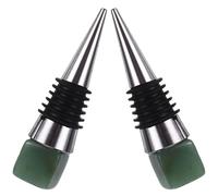 FOMIYES Tapones de Botella de Vino de Cristal Natural Función de Conservación, Resistente y Decorativo para Uso en Casa, Paquete de 2 Piezas