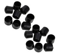 FOMIYES Tapones de Extremo para Varillas de Futbolín 16 Piezas en Caucho Negro, Accesorios de Repuesto para Mesas de Futbolín de 1,4 M, Cubiertas de Seguridad para Protección Infantil