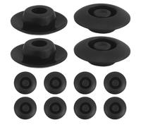 FOMIYES Tapones de Goma para Orificios de Automóvil 12 Piezas, Tapón de Sellado Negro Resistente al Polvo y Agua, Caucho Duradero para Puertas, Chasis y Faldones Laterales, Accesorios