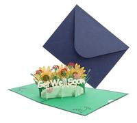 FOMIYES Tarjeta de Felicitación 3d de Papel Creativa Diseño Tridimensional, Tamaño Estándar, Color Aleatorio, Adecuado para Deseos de Que Te Mejores Pronto y Ocasiones de Color Aleatorio