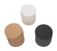 FOMIYES Tarjetas de Exhibición para Pendientes de Cartón Ecológico Redondas 300 Piezas Cartulina Kraft 5X5 CM para Tienda y Hogar