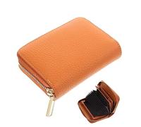 FOMIYES Tarjetero De Cuero Tarjetero Grande Ranuras para Tarjetas Billetera De Cuero para Exteriores para Monedas Billetera para Hombres y Mujeres