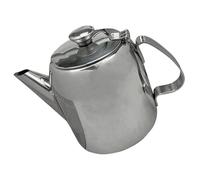 FOMIYES Tetera de Acero Inoxidable de 20 Onzas Mango Resistente al Calor, Tetera Doméstica Grande para Té y Café, Jarra Portátil para Cocina y Hogar, Recipiente Hermético Fácil de Limpiar