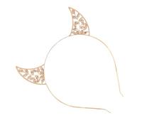 FOMIYES tocado de cuerno Venda vaca banda para el pelo diadema con cuernos de animales cosplay de cuernos diademas de buey diadema de cuerno de buey para mujer tocado de fiesta aleación