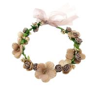 FOMIYES Tocado De Flores Simulación Guirnalda Floral Cabello Estilo Mori Girl Tocado Floral Para Mujer Adorno Nupcial Artificial Cabello De Novia Playa Viajes y Bodas