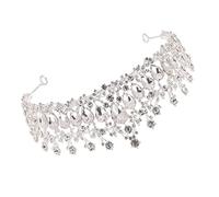 FOMIYES Tocados de Moda para Fiesta de Bodas de Didder para Novias Accesorios para Vestidos de Novia Plata Y