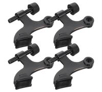 FOMIYES Tope de Puerta Ajustable Soporte Resistente de Aleación de Zinc Parachoques Acolchado con Pasador de Bisagra Paquete de 4 Unidades para Uso Doméstico