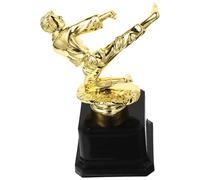 FOMIYES Trofeo de Premio Infantil de Plástico Base para Placa Figura de Movimiento Marcial en Postura de Patada Lateral Adecuado para Torneos y Ceremonias de Premiación