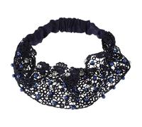 FOMIYES Venda cintas para el pelo diadema cintas de pelo de encaje accesorios lazos Clips para el cabello de borla lazos de cuello sombreros de encaje de perlas diadema de malla poliéster