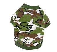FOMIYES Vestidos Casuales Chaleco de Verano para Perros Camisa de Perro pequeño Camisas de Camuflaje Ropa para el Aire Libre Ropa para Perros Trajes para Mascotas Cachorro Saco