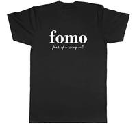 FOMO Fear of Missing out Mens Unisex T Shirt tee Black XL