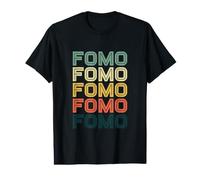 FOMO - Miedo a perderse y quedarse afuera Vintage Retro Camiseta gráfica económica
