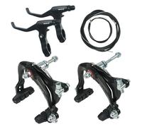 FOMTOR Juego de Frenos Bicicleta C-Brake, Frenos de Bicicleta, Kit de Freno Universal Completo, Cable Freno Bicicleta, Palancas, Cables, para la mayoría de Bicicletas de montaña, Negro