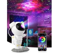 FOMYHEARD LED Astronauta Proyector Galaxy, 256 RGB DIY Nebulosa Proyector Galaxia Starry Night Light con App Control, Bluetooth Altavoz y Temporizador, Lampara Estrellas de Techo Adultos y Bebe