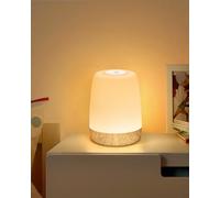 FOMYHEARD Lámpara de Mesa Inalámbrica LED, Táctil Regulable Con Luz Cálida y Cambio de Color 256 RGB, Recargable, Para Lactancia, Con Temporizador