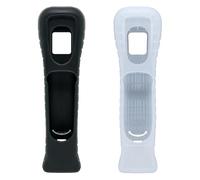 FONCBIEN Mandos a Distancia para Wii, Mando a Distancia De Repuesto con Funda De Silicona y Correa para La Muñeca para Nintendo Wii y Wii U (Black)