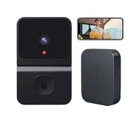 FONCBIEN Timbre Inalámbrico con Cámara, Video Portero Automatico WiFi 480P Almacenamiento en Nube Timbre Inteligente con Visión Nocturna, Audio de 2 Vías (Negro)