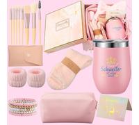 FONCOOD Regalos para adolescentes con taza térmica y tarjeta, regalos perfectos para niñas 9 10 11 12 13 14 15 16 años, regalo de cumpleaños amoroso para niñas, cosas para niñas en embalaje elegante