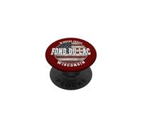 Fond du Lac Wisconsin, Bandera Americana Vintage PopSockets PopGrip Adhesivo