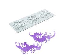 Fondant - Alfombra de encaje para decoración de horno, moléculas para cocinar moléculas, molde de silicona para decoración de bordes de tartas
