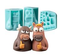 Fondant Mold Horse Farm Animal Cake, Chocolate Shape Casting Tray, Multi Size Cavity Fondant Mold with Heat Design, Food Grade Silicone Craft Material, Kitchen Tool Set, Treat Making for Home Baking