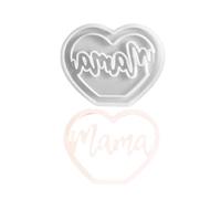 Fondant Molds Set, Mother's Day Silicone Mold, 4,3 x 3,5 in Heart-Shaped Craft Tool, Food-Grade Material, Easy Release Design for Parties, Rooms, Home Decoration, Present Making