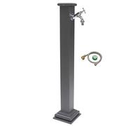 Fonderia Bongiovanni Fuente de columna | Modelo Sidney | para casa jardín | con sistema | con grifo latón cromado | Fuente columna de jardín exterior | Fuente de jardín exterior