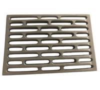 Fondería Bongiovanni | Rejilla de Hierro Fundido | Rejilla para Chimenea | Estufa de Pellet | Barbacoa con Base para Ceniza | 29x19,5 cm | Con Bordes Desbastados
