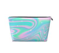 Fondo Abstracto Holográfico En Neón Pastel, Bolsa de artículos de tocador Bolsa de Maquillaje Bolsa de cosméticos Bolsa de artículos de tocador de Viaje portátil