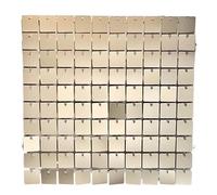 Fondo Brillante para Paredes Panel de Pared con Lentejuelas cuadradas en Dorado champán, decoración for Bodas, Aniversarios, cumpleaños y Fiestas (24 Unidades)(Matte Champagne Gold)