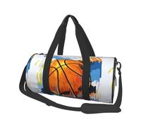 Fondo Colorido De Baloncesto Impreso, Bolsa de Viaje de Gran Capacidad, Bolso Redondo, Bolsa de Viaje Deportiva, Bolsa de Mano, Bolsa de Fitness