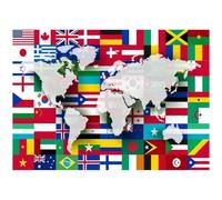Fondo Con Banderas Del Mundo, Mapa Del Mundo, Banderas Internacionales, Fondo Con Banderas De Países Para Decoraciones De Fiestas Temáticas, Decoración Del Hogar, Accesorios Para Fotomatón Y Estudio