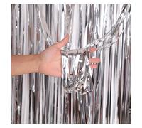 Fondo Con Flecos Fondo de fiesta decoración boda papel aluminio flecos cortina lentejuelas despedida soltera foto telón fondo pared(Color 13,1m wide and 2m long)