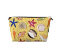 Fondo De Arena De Playa con Conchas De Mar, Bolsa de artículos de tocador Bolsa de Maquillaje Bolsa de cosméticos Bolsa de artículos de tocador de Viaje portátil