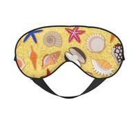 Fondo De Arena De Playa Con Conchas De Mar, Cubreojos completos Antifaz bloqueador de luz Antifaz para dormir Antifaz suave con los ojos vendados Noche